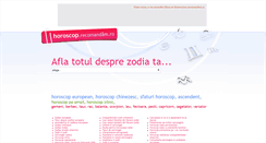 Desktop Screenshot of horoscop.recomandam.ro